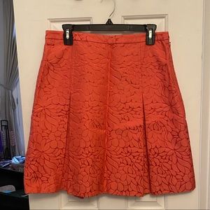 Red brocade J Crew skirt, NWOT, size 8